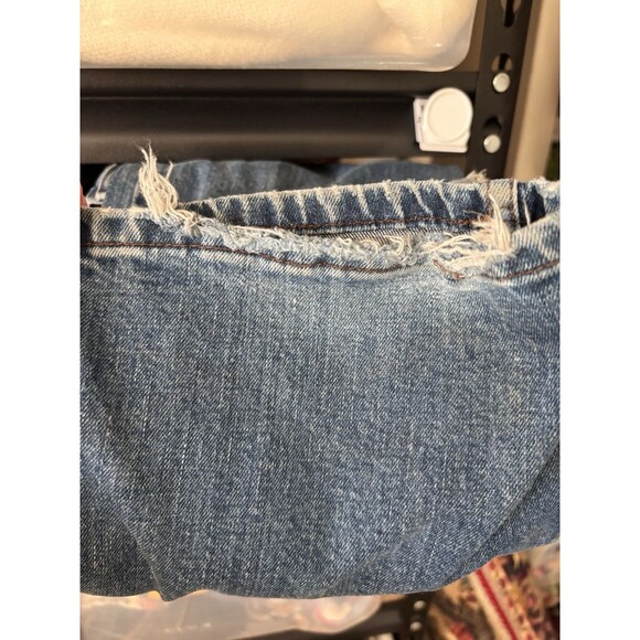 Vintage HARLEY DAVIDSON Denim Bootcut Cotton Stretch Blue Jeans Womens Size 12L - Picture 15 of 15